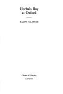 Cover of Gorbals Boy at Oxford by Ralph Glasser