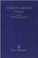 Cover of Longini De sublimitate by Ruth Neuberger-Donath