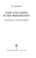 Front cover of Lohn und Strafe in der Wissenschaft by Franz Stuhlhofer
