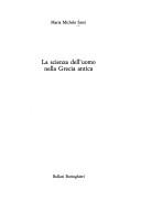 Front cover of La scienza dell'uomo nella Grecia antica by Maria Michela Sassi