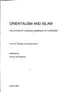 Front cover of Orientalism and Islam by C. Snouck Hurgronje