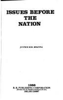 Front cover of Issues before the nation by H. R. Khanna