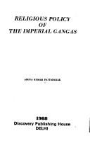 Front cover of Religious policy of the imperial Gangas by Amiya Kumar Pattanayak