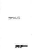 Cover of Misleading cases in the common law by Alan Patrick Herbert