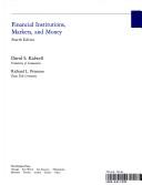 Front cover of Financial institutions, markets, and money by David S. Kidwell