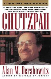 Cover of Chutzpah by Alan M. Dershowitz