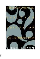 Cover of Philosophical issues in education by Cornel M. Hamm