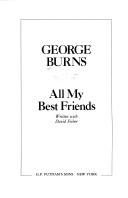 Front cover of All my best friends by George Burns
