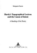 Front cover of Hardy's topographical lexicon and the canon of intent by Margaret Faurot