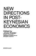 Front cover of New directions in post-Keynesian economics by John Pheby