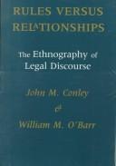 Cover of Rules versus relationships by John M. Conley