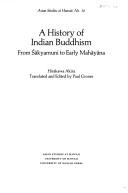Cover of A history of Indian Buddhism by Hirakawa, Akira