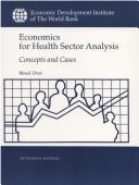 Front cover of Economics for health sector analysis by A. Mead Over
