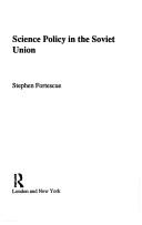 Front cover of Science policy in the Soviet Union by Stephen Fortescue