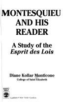 Front cover of Montesquieu and his reader by Diane Kollar Monticone