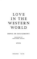 Front cover of Amour et l'occident by Rougemont, Denis de