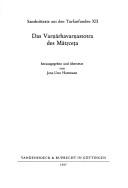 Front cover of Das Varṇārhavarṇastotra des Mātr̥ceṭa by Mātr̥ceṭa.