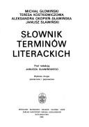 Front cover of Słownik terminów literackich by Michał Głowiński