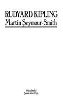 Front cover of Rudyard Kipling by Martin Seymour-Smith