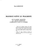 Front cover of Maurice Scève, le psalmiste by Paul Ardouin