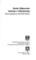 Front cover of Textos y pretextos by Xavier Villaurrutia