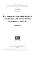 Cover of Une herméneutique bouddhique contemporaine de Thaïlande by Louis Gabaude