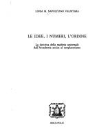 Front cover of Le idee, i numeri, l'ordine by Linda M. Napolitano Valditara