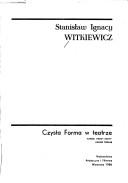 Cover of Czysta forma w teatrze by Stanisław Ignacy Witkiewicz