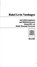 Front cover of Rahel Levin Varnhagen by Heidi Thomann Tewarson