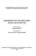 Front cover of Transfert de vocabulaire dans les sciences by Martine Groult