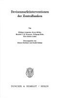 Front cover of Devisenmarktinventionen der Zentralbanken by Philippe Jurgensen