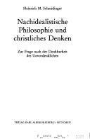 Cover of Nachidealistische Philosophie und christliches Denken by Heinrich M. Schmidinger