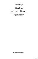 Cover of Reden an den Feind by Stefan Heym