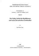 Front cover of Der frühe türkische Buddhismus und seine literarischen Denkmäler by Jens Peter Laut