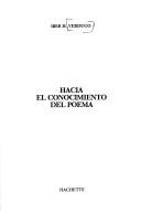 Front cover of Hacia el conocimiento del poema by Iber Verdugo