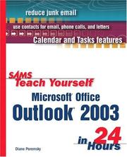 Front cover of Microsoft Outlook 11 in 24 Hours by Diane Poremsky