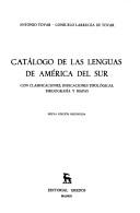 Front cover of Catálogo de las lenguas de América del Sur by Antonio Tovar