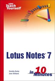 Cover of Sams Teach Yourself Lotus Notes 7 in 10 Minutes by Dorothy Burke