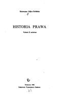 Front cover of Historia prawa by Katarzyna Sójka-Zielińska