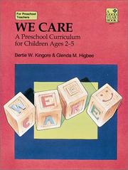 Cover of We care by Bertie W. Kingore