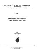 Front cover of Die Revisionen der Lutherbibel in wortgeschichtlicher Sicht by Regina Frettlöh