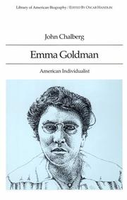 Cover of Emma Goldman by John Chalberg