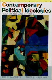 Front cover of Contemporary political ideologies by Macridis, Roy C.