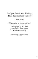 Front cover of Sangha, state, and society by Yoneo Ishii