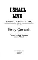 Cover of I shall live by Henry Orenstein