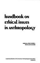 Front cover of Handbook on ethical issues in anthropology by Joan Cassell
