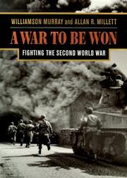 Cover of A War to Be Won by Williamson Murray
