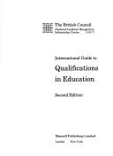 Front cover of International guide to qualifications in education by Unknown