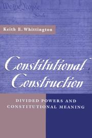 Cover of Constitutional Construction by Keith E. Whittington