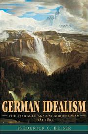 Cover of German Idealism by Frederick C. Beiser